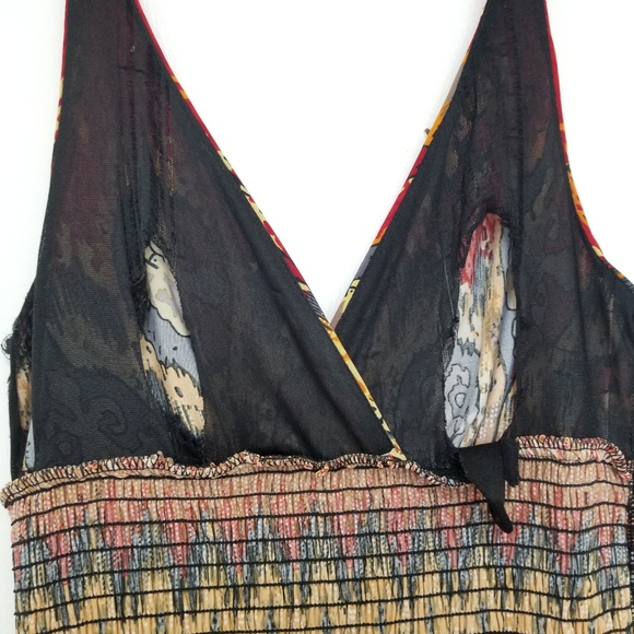 California Woman boho printed maxi dress Size M - Picture 9 of 11